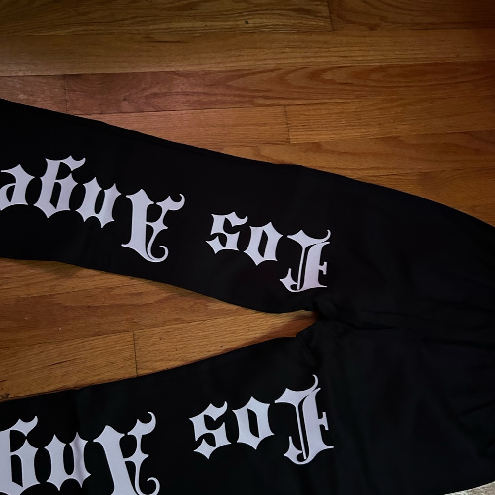 SHEIN Black Skinny Jeans with White Print